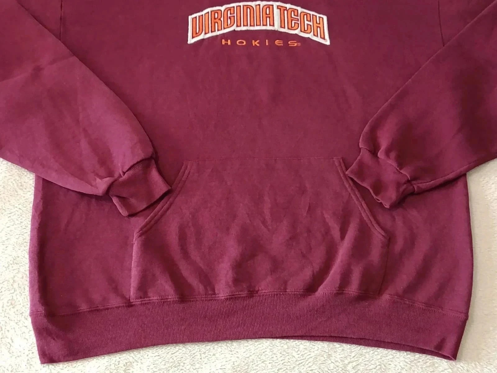 Perrin Virginia Tech Hokies burgundy hoodie Sweatshirt Embroidered Logo estimated size XL – photo 4